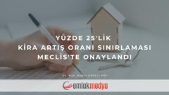 Yüzde 25’lik kira artış oranı sınırlaması Meclis’te onaylandı